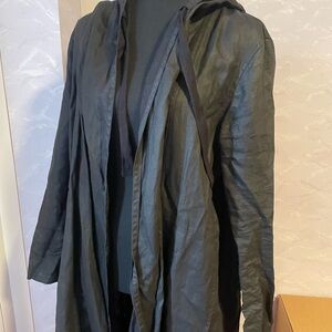 Eileen Fisher Black Hooded Jacket